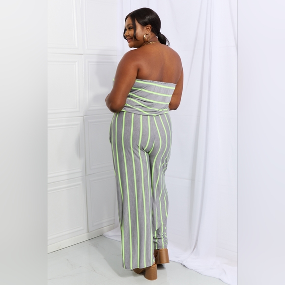 Sew In Love Pop Of Color Full Size Sleeveless Striped Jumpsuit - Picture 9 of 9